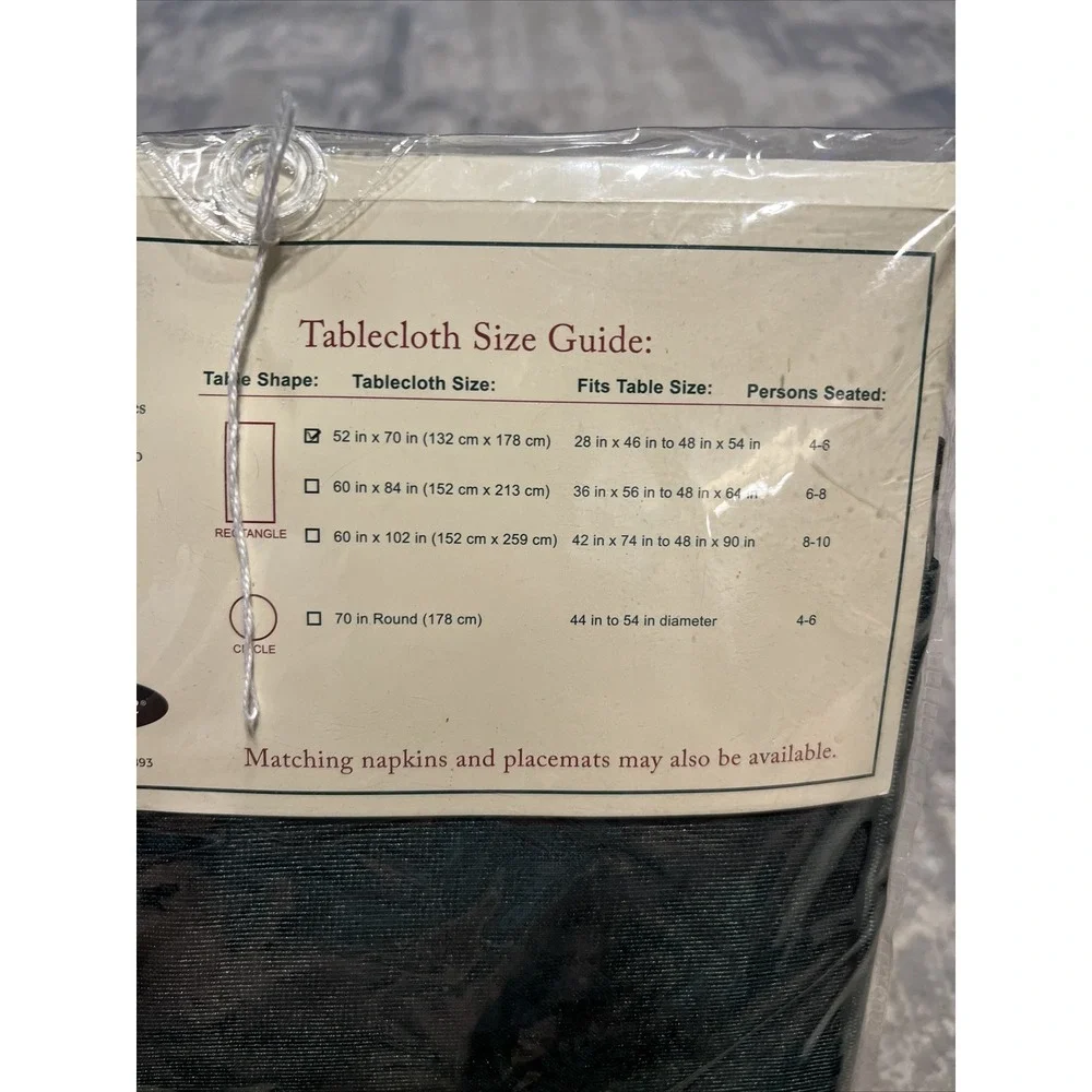 New Christmas Damask Tablecloth Poinsettia‎ Green Sz 52 X 70